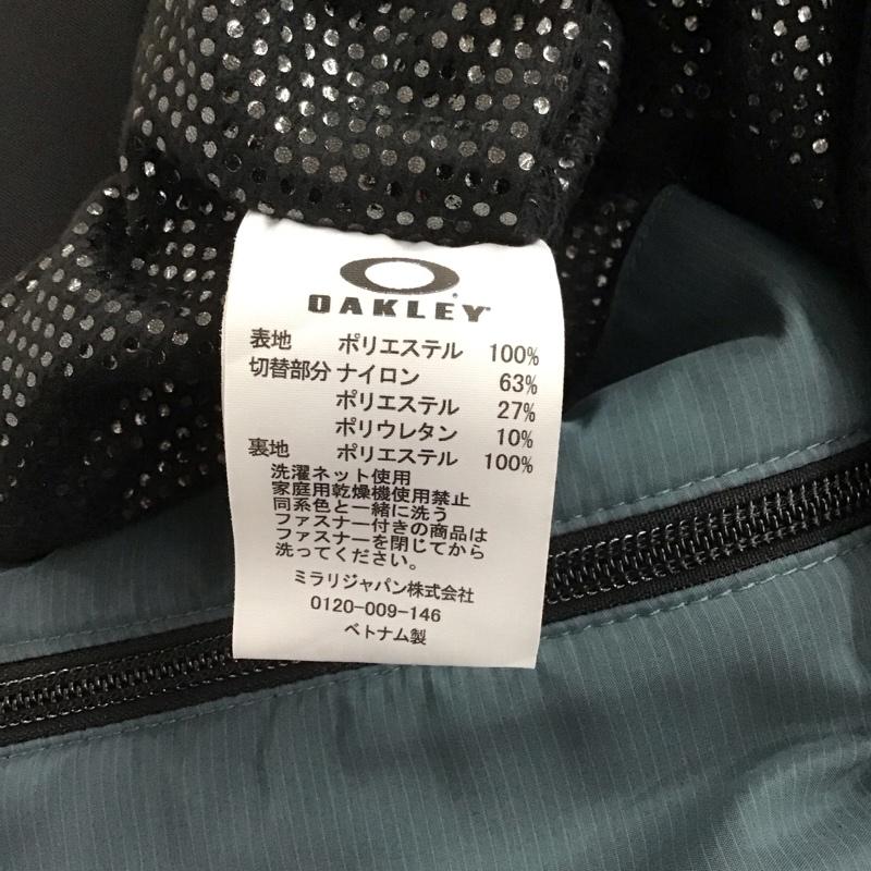 オークリー OAKLEY ジャケット、上着 ジャンパー、ブルゾン ジップアップジャケット アウター ノーカラージャケット XL ロゴ、文字 黒 / ブラック / black メンズ USED 古着 中古 10155503