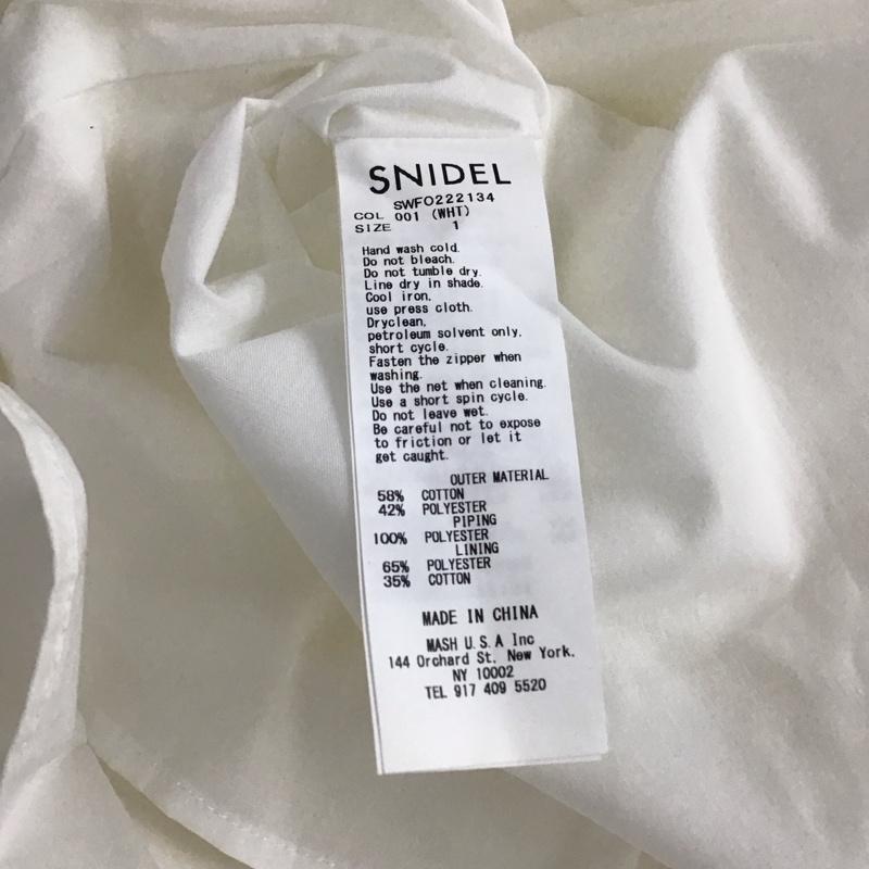 スナイデル SNIDEL ワンピース ロングスカート SWFO222134 バリエパイピングコルセットワンピ 1 無地 白 / ホワイト / white レディース USED 古着 中古 10155513