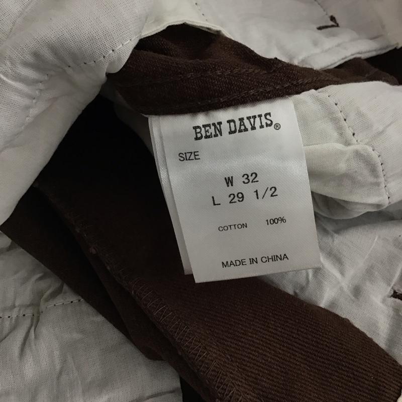 ベンデイビス BEN DAVIS パンツ ショートパンツ 七分丈パンツ ショートパンツ ワイドパンツ 32インチ ロゴ、文字 茶 / ブラウン / brown メンズ USED 古着 中古 10155576