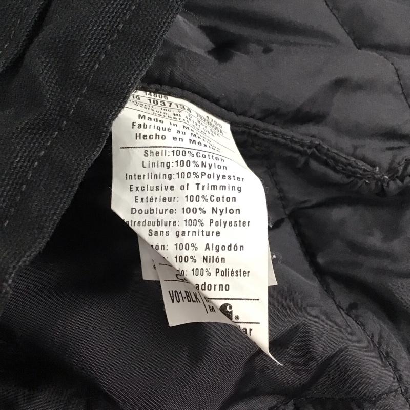 カーハート Carhartt ベスト ベスト ジップアップベスト ノースリーブカットソー アウター M ロゴ、文字 黒 / ブラック / black メンズ USED 古着 中古 10155613