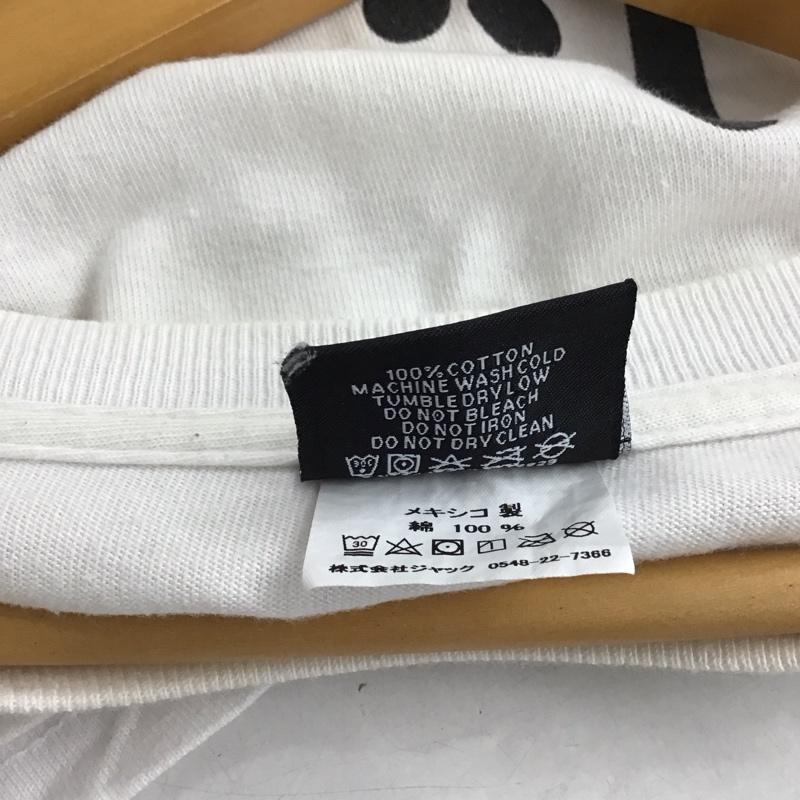 ステューシー STUSSY Tシャツ 半袖 半袖カットソー プリントTシャツ クルーネックカットソー L ロゴ、文字 白 / ホワイト / white メンズ USED 古着 中古 10155634