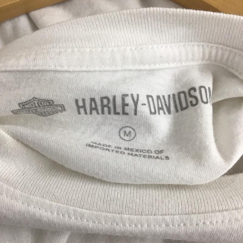ハーレーダビッドソン Harley-Davidson Tシャツ 半袖 半袖カットソー プリントTシャツ クルーネックカットソー M ロゴ、文字 白 / ホワイト / white メンズ USED 古着 中古 10155693