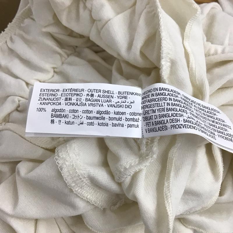 ザラ ZARA カットソー 半袖 3641/369/251 アシンメトリーヘムギャザートップス M 無地 オフホワイト / オフホワイト / レディース USED 古着 中古 10155724
