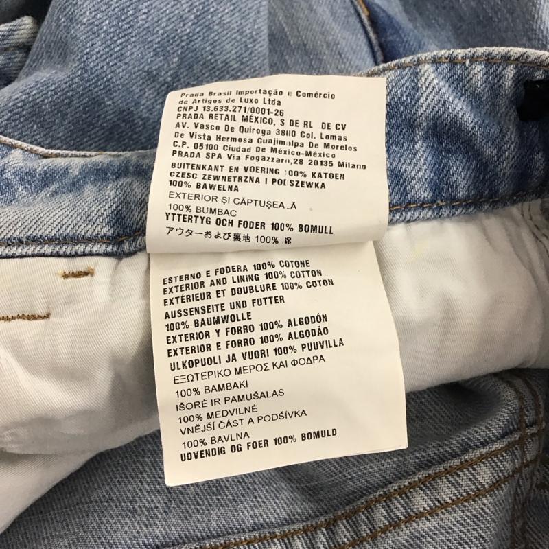 プラダ PRADA パンツ デニム、ジーンズ 26インチ プリント 水色 / ライトブルー / レディース USED 古着 中古 10155731