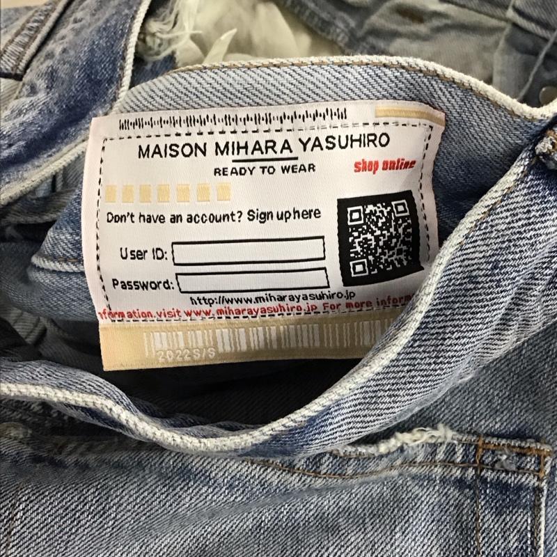 メゾンミハラヤスヒロ Maison MIHARA YASUHIRO パンツ デニム、ジーンズ B08PT162 SLIDE PIECE DENIM PANTS 36 無地 マルチカラー / マルチカラー / multicolor レディース USED 古着 中古 10155752