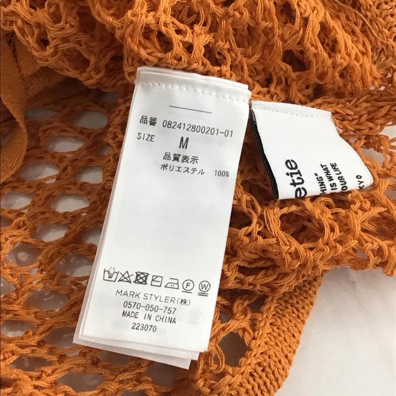 ジュエティ jouetie カーディガン 長袖 082412800201 メッシュニットボレロ M 無地 橙 / オレンジ / orange レディース USED 古着 中古 10155762