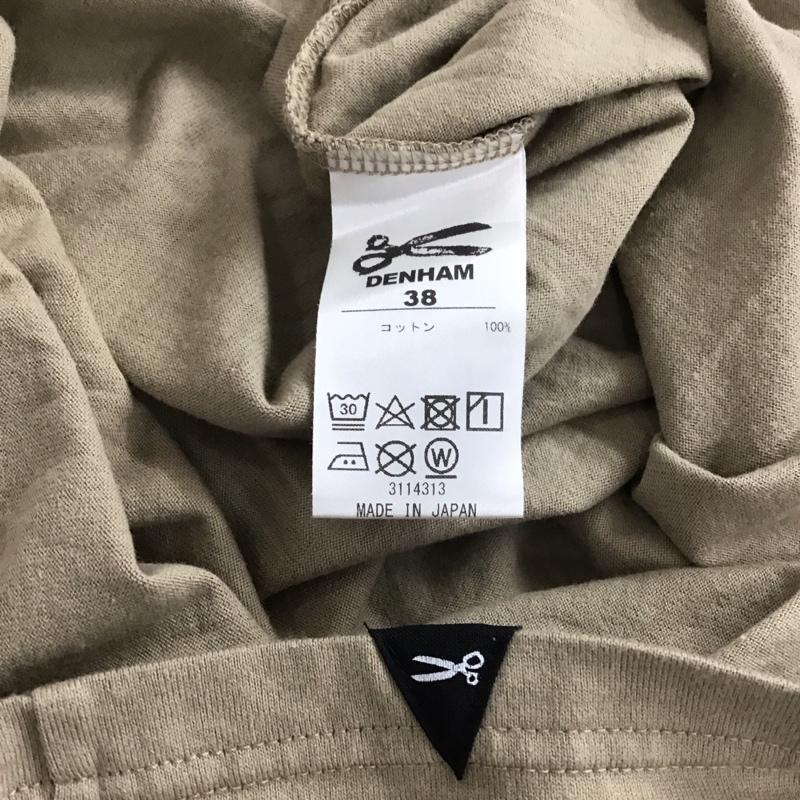 デンハム DENHAM Tシャツ 半袖 38 ロゴ、文字 X プリント ベージュ / ベージュ / beige レディース USED 古着 中古 10155774