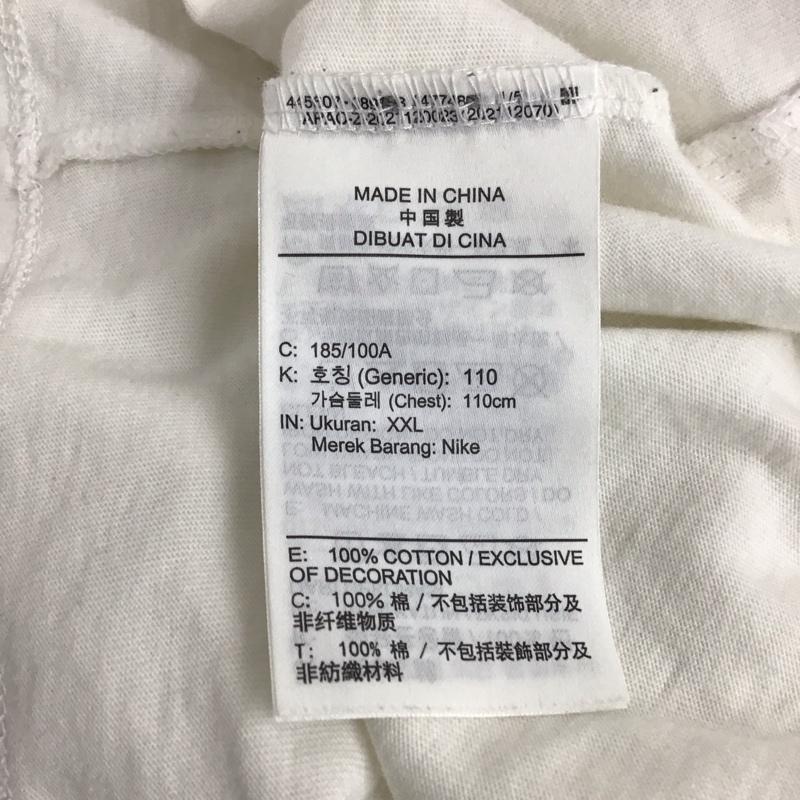 ナイキ NIKE カットソー 長袖 長袖カットソー プリントカットソー クルーネック XXL ロゴ、文字 白 / ホワイト / white メンズ USED 古着 中古 10155843