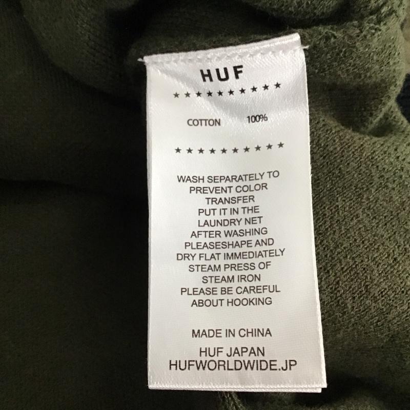 ハフ HUF ポロシャツ 半袖 半袖ポロシャツ カラーシャツ 半袖カットソー M プリント カーキ / カーキ / khaki メンズ USED 古着 中古 10155875