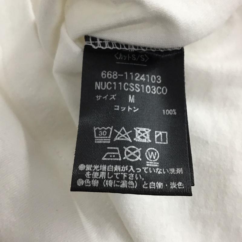 ナノユニバース nano・universe Tシャツ 半袖 半袖カットソー プリントTシャツ クルーネックカットソー M プリント 白 / ホワイト / white メンズ USED 古着 中古 10155885