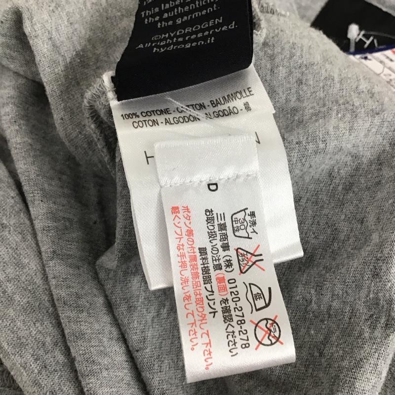 ハイドロゲン HYDROGEN Tシャツ 半袖 半袖カットソー プリントTシャツ クルーネックカットソー S ロゴ、文字 灰 / グレー / gray メンズ USED 古着 中古 10155917