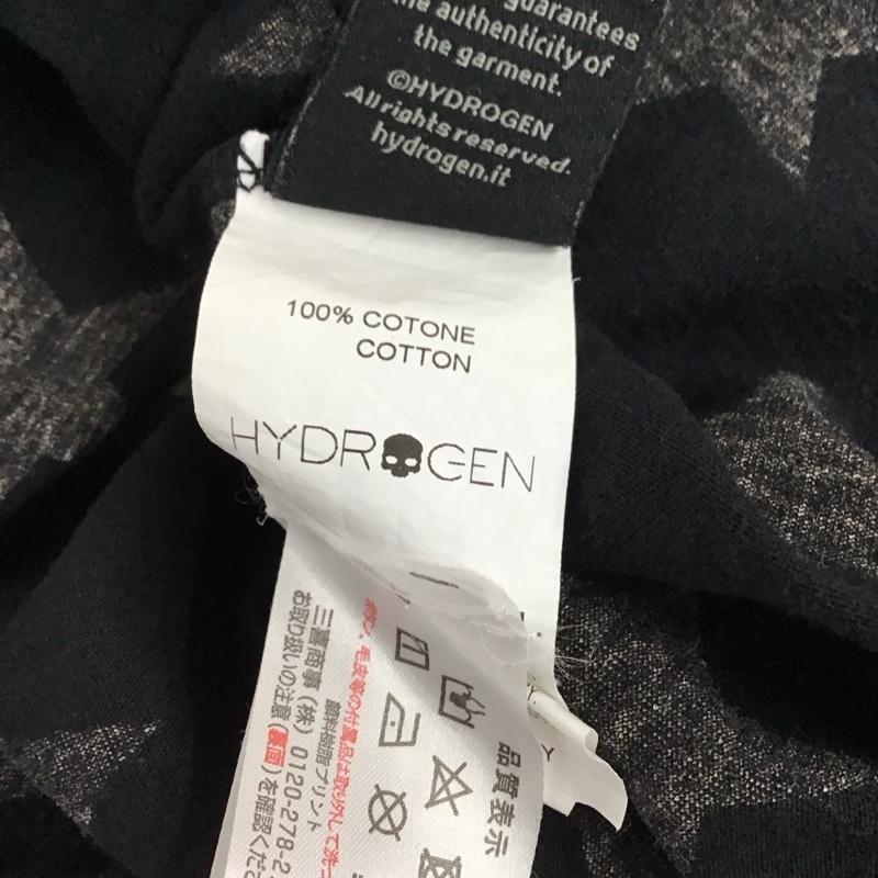 ハイドロゲン HYDROGEN Tシャツ 半袖 半袖カットソー プリントTシャツ クルーネックカットソー S ロゴ、文字 黒 / ブラック / black メンズ USED 古着 中古 10155925