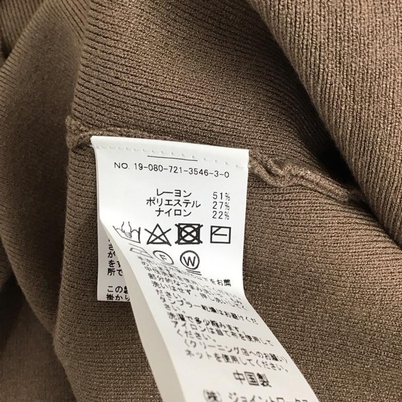 ジョイントワークス JOINT WORKS カーディガン 長袖 長袖ニットカーディガン ノーカラー M 無地 茶 / ブラウン / brown レディース USED 古着 中古 10155952