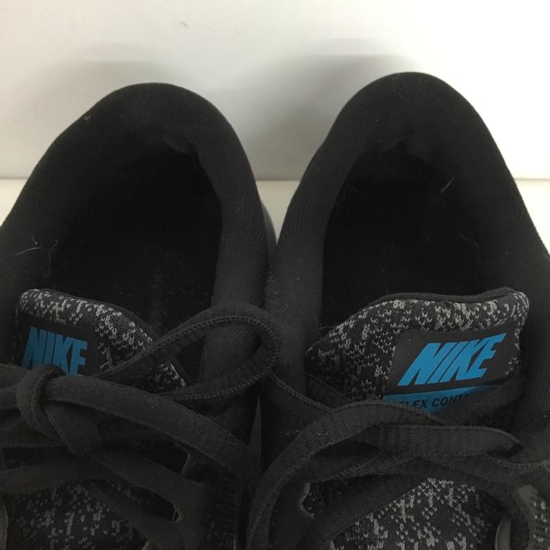 ナイキ NIKE スニーカー スニーカー 908983-012 FLEX CONTACT 25cm 25.0cm ロゴ、文字 黒 / ブラック / black X 青 / ブルー / blue X ダークグレー / ダークグレー / レディース USED 古着 中古 10156051
