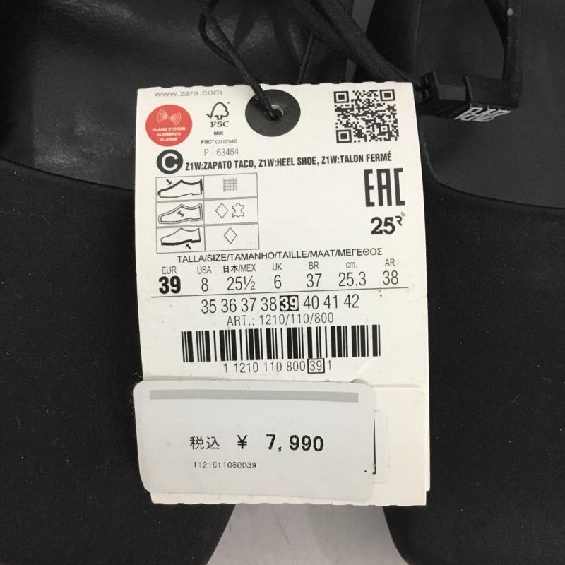 ザラ ZARA パンプス パンプス 1210 110 800 スクエアトゥ ハイヒール 39 無地 黒 / ブラック / black レディース USED 古着 中古 10156064