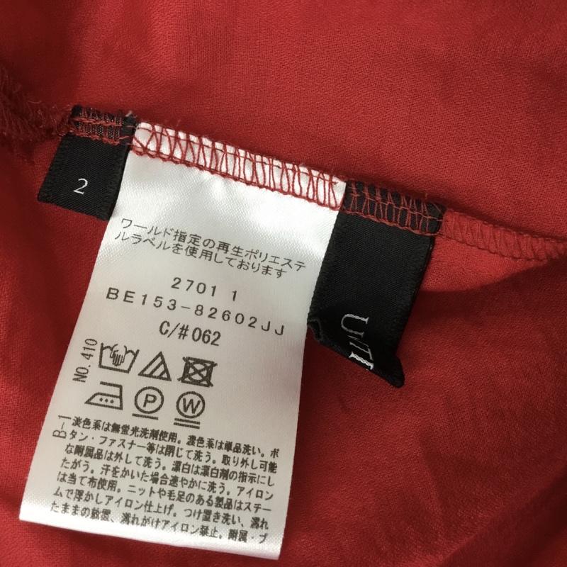 アンタイトル UNTITLED カットソー 半袖 2 無地 赤 / レッド / red レディース USED 古着 中古 10156080