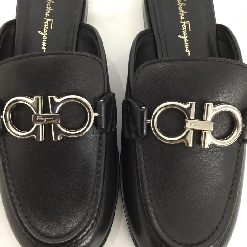 サルヴァトーレフェラガモ Salvatore Ferragamo ミュール ミュール VIGGIO 5.5D 箱有 無地 黒 / ブラック / black レディース USED 古着 中古 10156089