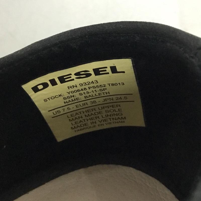 ディーゼル DIESEL パンプス パンプス BALLETH バレエシューズ スタッズ ラインストーン 38 黒 / ブラック / black レディース USED 古着 中古 10156090