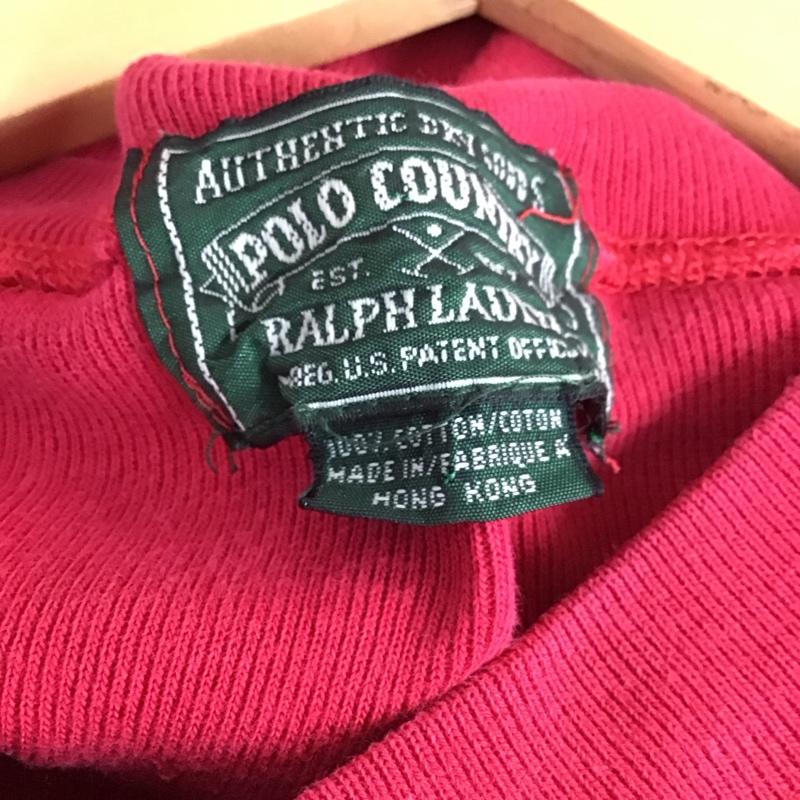 ポロカントリー POLO COUNTRY カットソー 長袖 長袖カットソー ヘンリーネックカットソー M 無地 赤 / レッド / red メンズ USED 古着 中古 10156142