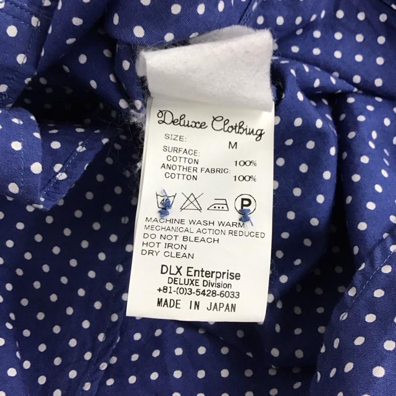 デラックス DELUXE シャツ、ブラウス 長袖 長袖シャツ カラーシャツ カジュアルシャツ M ドット 青 / ブルー / blue メンズ USED 古着 中古 10156164