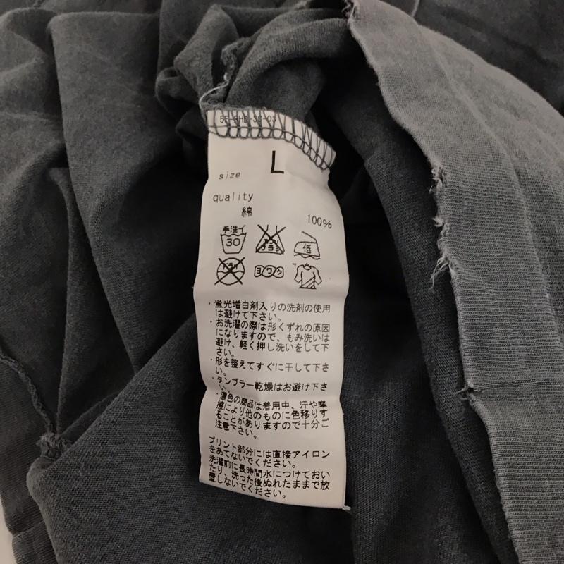 ロンハーマン Ron Herman Tシャツ 半袖 半袖カットソー プリントTシャツ クルーネックカットソー L ロゴ、文字 X ダメージ加工 ダークグレー / ダークグレー / メンズ USED 古着 中古 10156206