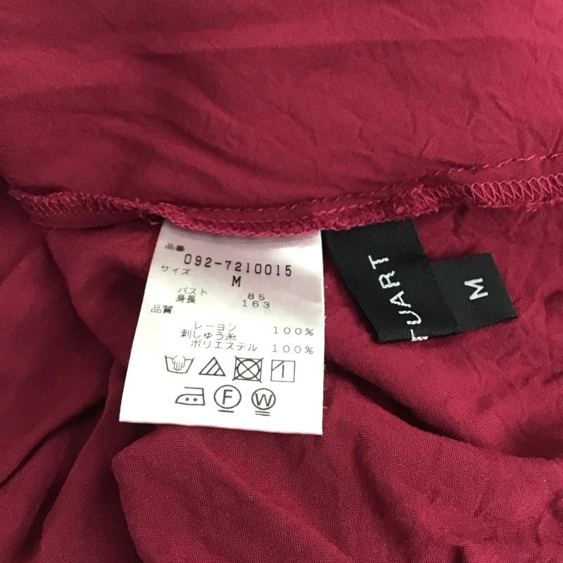 ジルスチュアート JILLSTUART シャツ、ブラウス 長袖 長袖シャツ 無地シャツ ノーカラーシャツ M 刺繍 えんじ / ワインレッド / dark red レディース USED 古着 中古 10156237