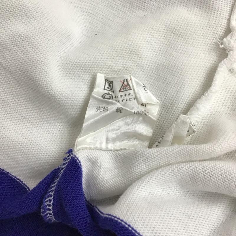 ラルフローレン RALPHLAUREN ポロシャツ 長袖 長袖ポロシャツ 長袖カットソー カラーシャツ M プリント 白 / ホワイト / white X 青 / ブルー / blue X 赤 / レッド / red メンズ USED 古着 中古 10156305