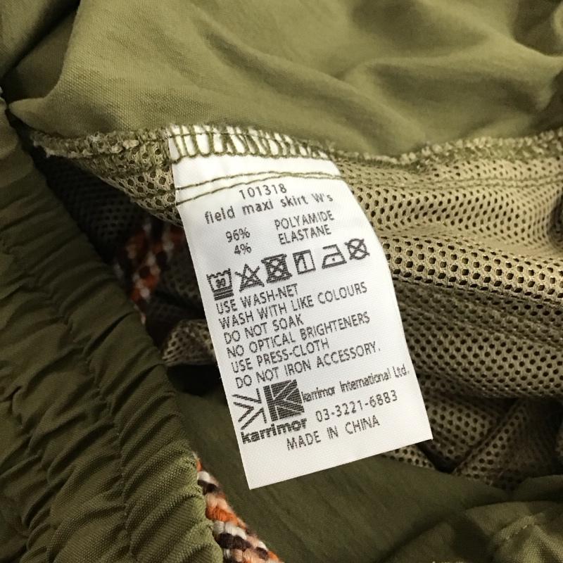 カリマー Karrimor スカート ひざ丈スカート ロングスカート フレアスカート カジュアルスカート S 無地 カーキ / カーキ / khaki レディース USED 古着 中古 10156349