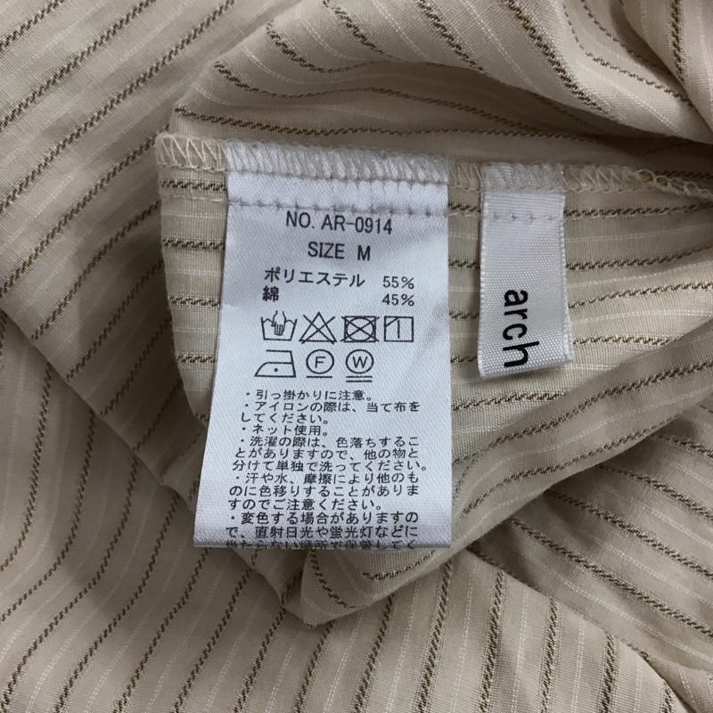 アルシーヴ archives シャツ、ブラウス 長袖 長袖シャツ ストライプシャツ カラーシャツ M ストライプ ベージュ / ベージュ / beige レディース USED 古着 中古 10156365