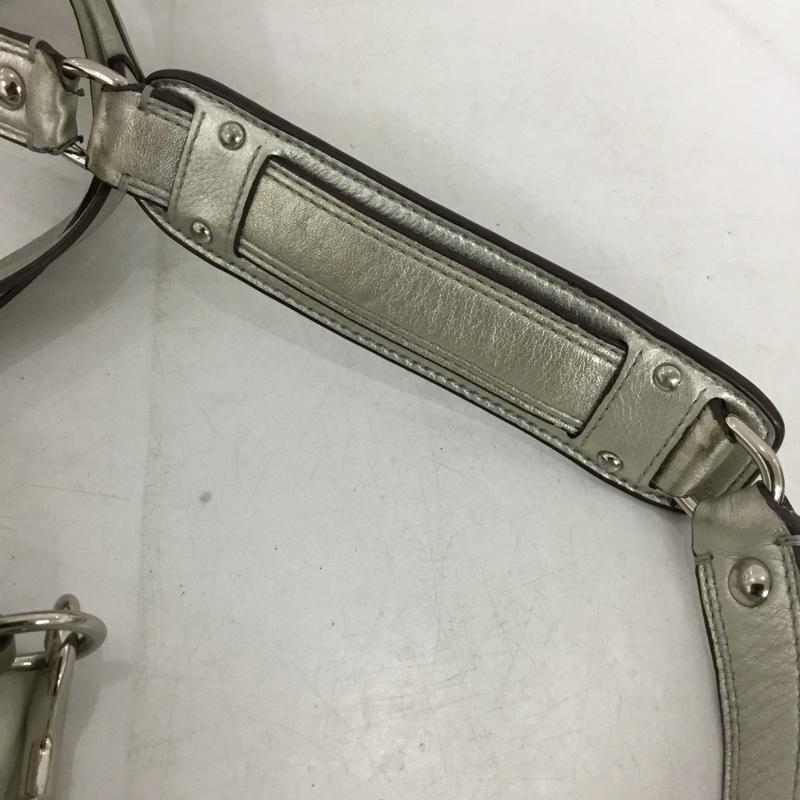 コーチ COACH ショルダーバッグ ショルダーバッグ F15513 トートバッグ 2WAY ロゴ、文字 銀 / シルバー / silver color X オフホワイト / オフホワイト / レディース USED 古着 中古 10156371