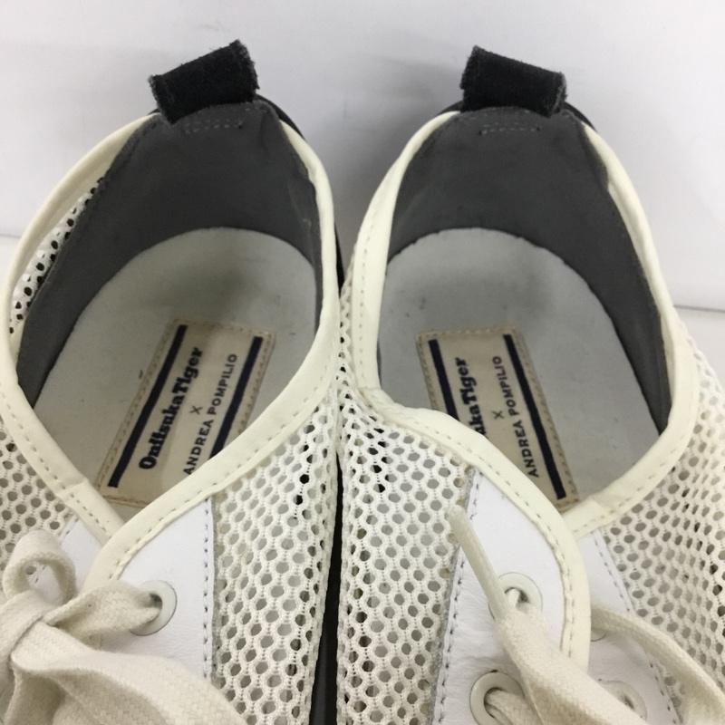 オニツカタイガー ONITSUKA TIGER スニーカー スニーカー ANDREA POMPILIO TH711L OK BASKETBALL LO RB 29cm 29.0cm 無地 白 / ホワイト / white X 黒 / ブラック / black メンズ USED 古着 中古 10156399