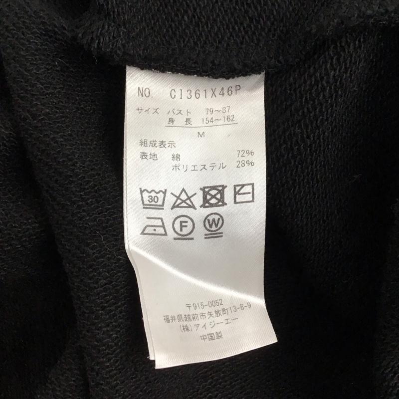 アクシーズファム axes femme ワンピース ひざ丈スカート CI361X46P レースアップパーカーOP 長袖 M 無地 黒 / ブラック / black レディース USED 古着 中古 10156427