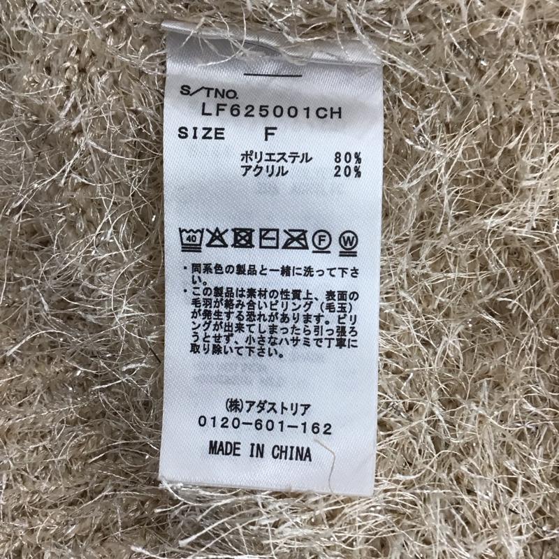 ローリーズファーム LOWRYS FARM ベスト ベスト LF625001CH ラメシャギーベスト プルオーバー Vネック FREE 無地 ベージュ / ベージュ / beige レディース USED 古着 中古 10156429
