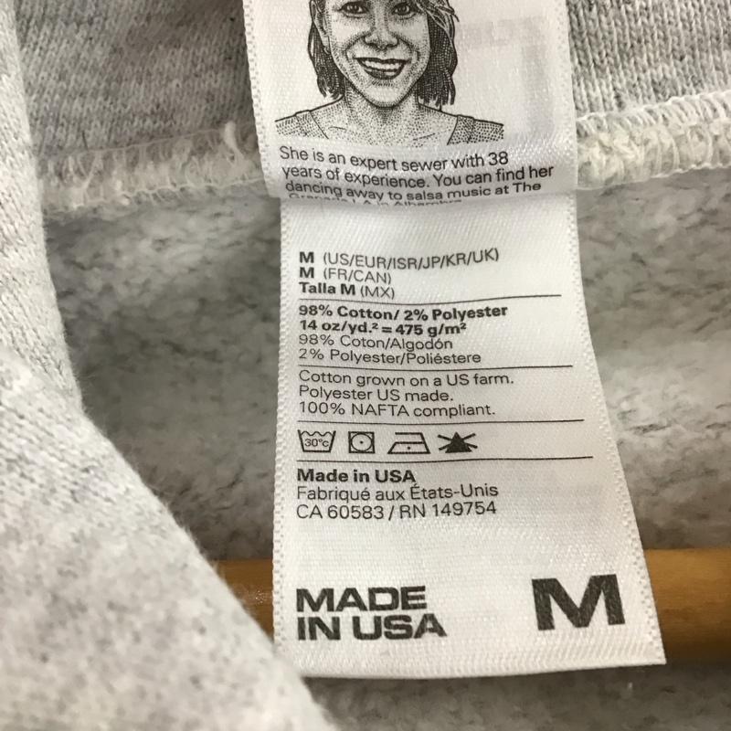 ロサンゼルスアパレル LOS ANGELES APPAREL パーカー 長袖 長袖パーカー プルオーバーパーカー スウェット M 無地 灰 / グレー / gray メンズ USED 古着 中古 10156474