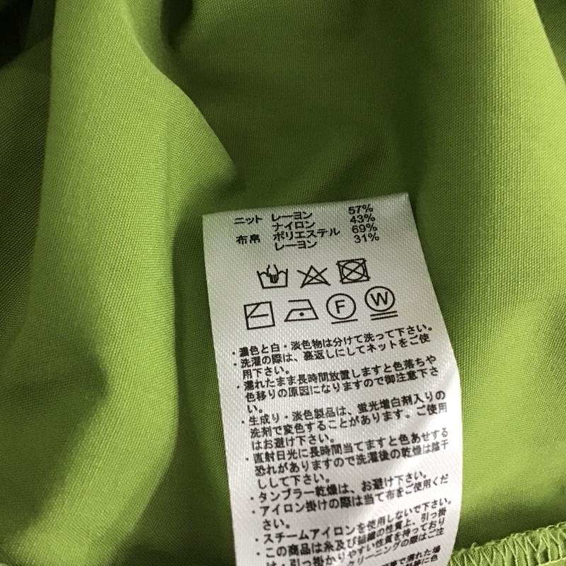 ルカ/レディラックルカ LUCA/LADY LUCK LUCA ワンピース ひざ丈スカート 長袖ワンピース 切り替えワンピース 無地 薄緑 / ライトグリーン / レディース USED 古着 中古 10156501