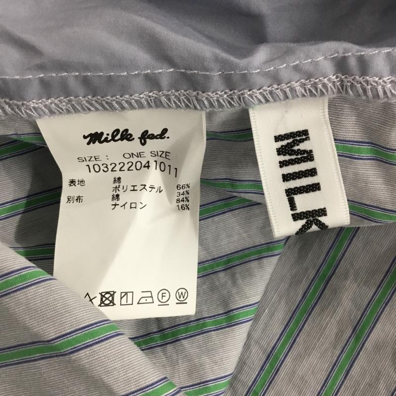 ミルクフェド MILKFED. ワンピース ロングスカート 半袖シャツワンピース ロングワンピース ONE SIZE ストライプ マルチカラー / マルチカラー / multicolor レディース USED 古着 中古 10156516