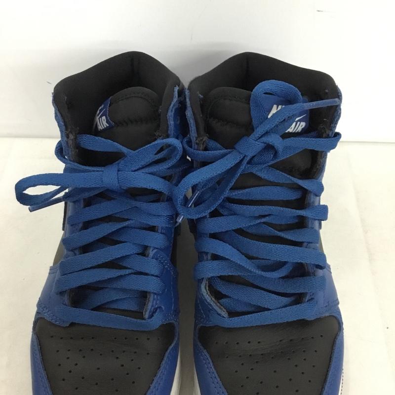 ナイキ NIKE スニーカー スニーカー 575441-404 AIR JORDAN 1 RETRO HIGH OG GS 23cm 箱有 23.0cm ロゴ、文字 黒 / ブラック / black X 青 / ブルー / blue X 白 / ホワイト / white レディース USED 古着 中古 10156528
