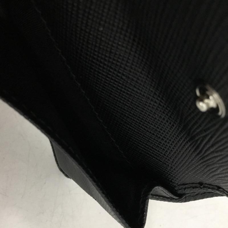 プラダ PRADA 財布 二つ折り 2MO008 トライアングルロゴ 箱有 ロゴ、文字 黒 / ブラック / black メンズ USED 古着 中古 10156550