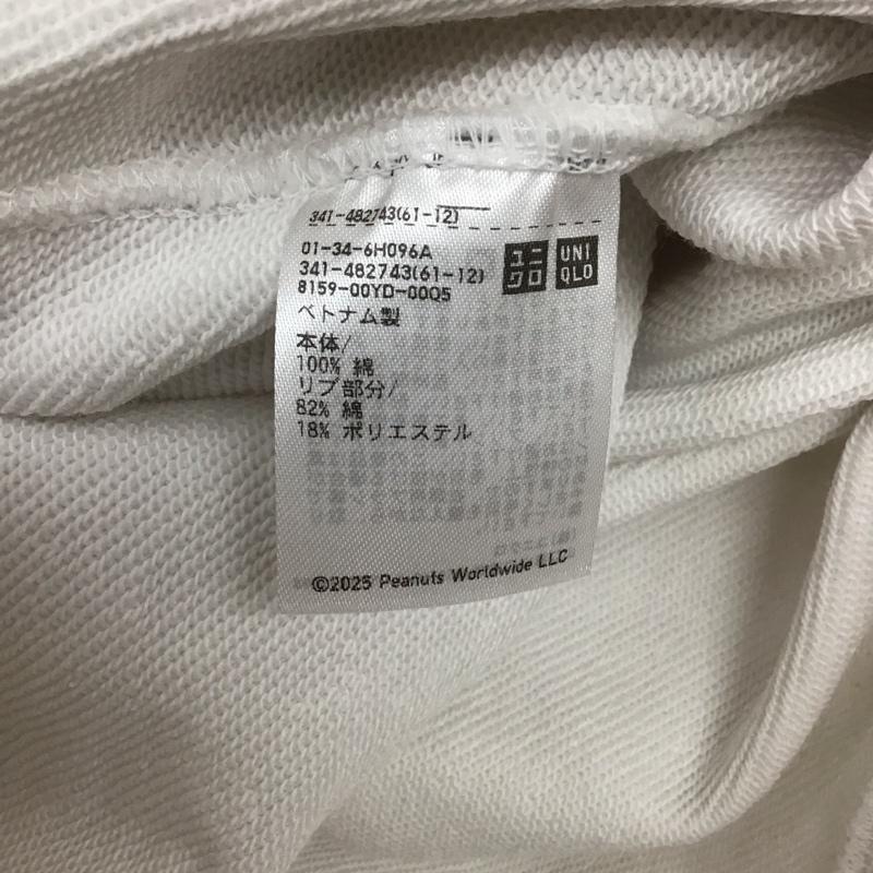 ユニクロ UNIQLO トレーナー 長袖 341-482743 長袖トレーナー スウェット L プリント オフホワイト / オフホワイト / メンズ USED 古着 中古 10156562