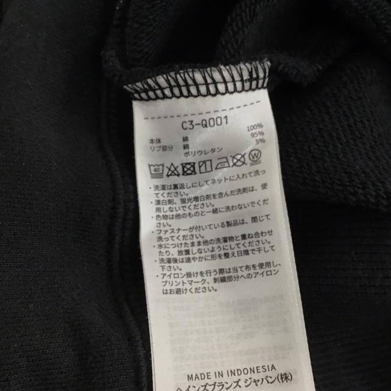 チャンピオン Champion トレーナー 長袖 長袖トレーナー スウェット クルーネック プルオーバー XXL ロゴ、文字 黒 / ブラック / black メンズ USED 古着 中古 10156618