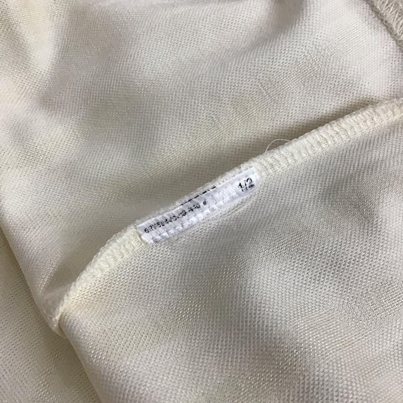 アディダス adidas ポロシャツ 半袖 半袖ポロシャツ カラーシャツ 半袖カットソー ロゴ、文字 アイボリー / アイボリー / メンズ USED 古着 中古 10156677
