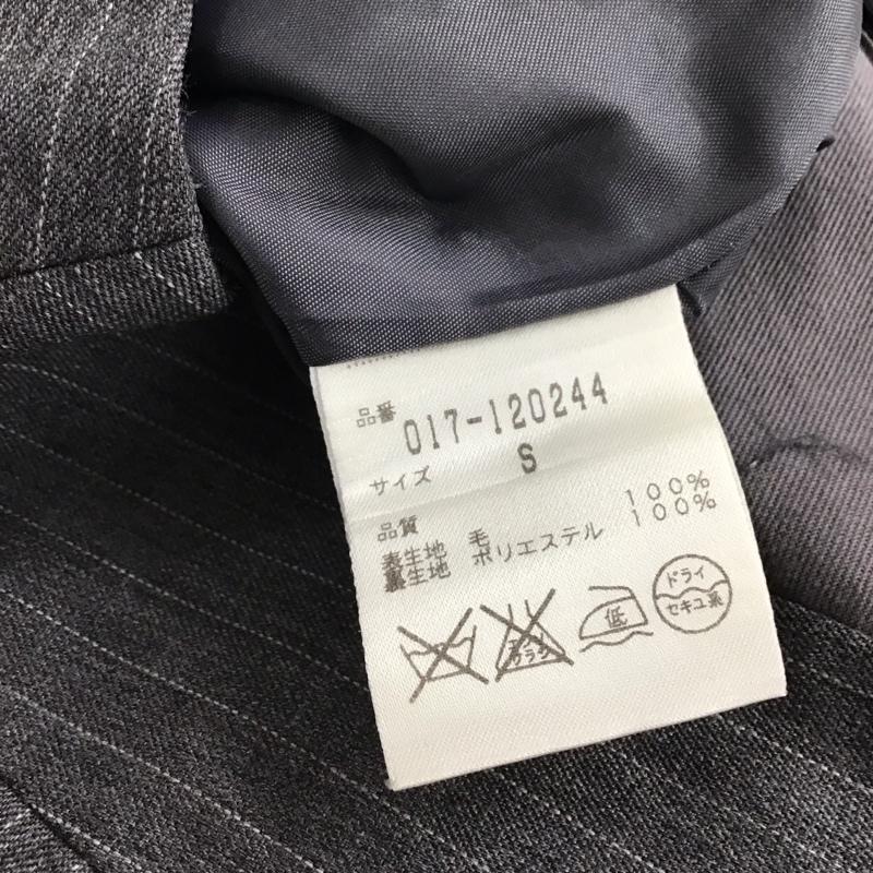 ナチュラルビューティーベーシック NATURAL BEAUTY BASIC スカート ミニスカート S ストライプ 灰 / グレー / gray レディース USED 古着 中古 10156715