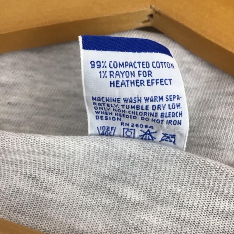 チャンピオン Champion Tシャツ 半袖 半袖カットソー プリントTシャツ クルーネックカットソー M ロゴ、文字 灰 / グレー / gray メンズ USED 古着 中古 10156724