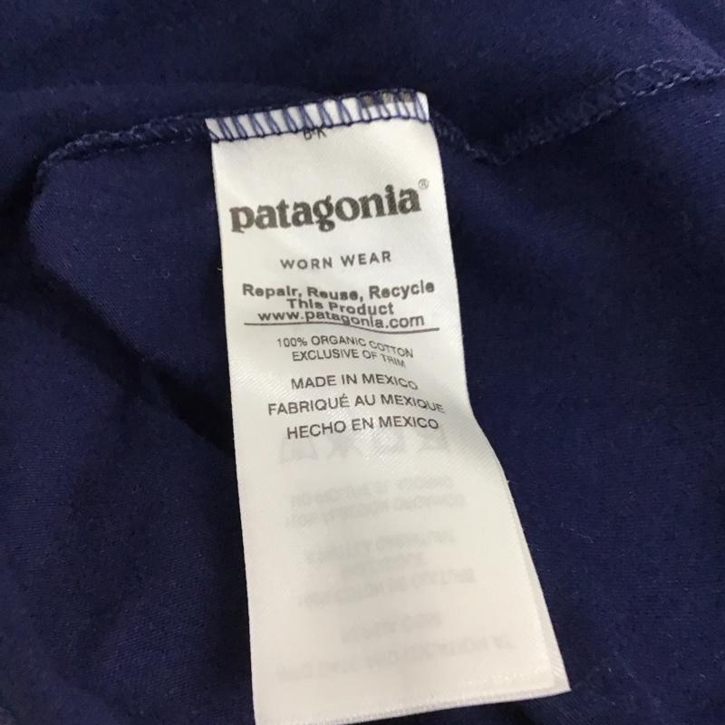 パタゴニア patagonia Tシャツ 半袖 半袖カットソー プリントTシャツ クルーネックカットソー XXL ロゴ、文字 紺 / ネイビー / navy メンズ USED 古着 中古 10156725