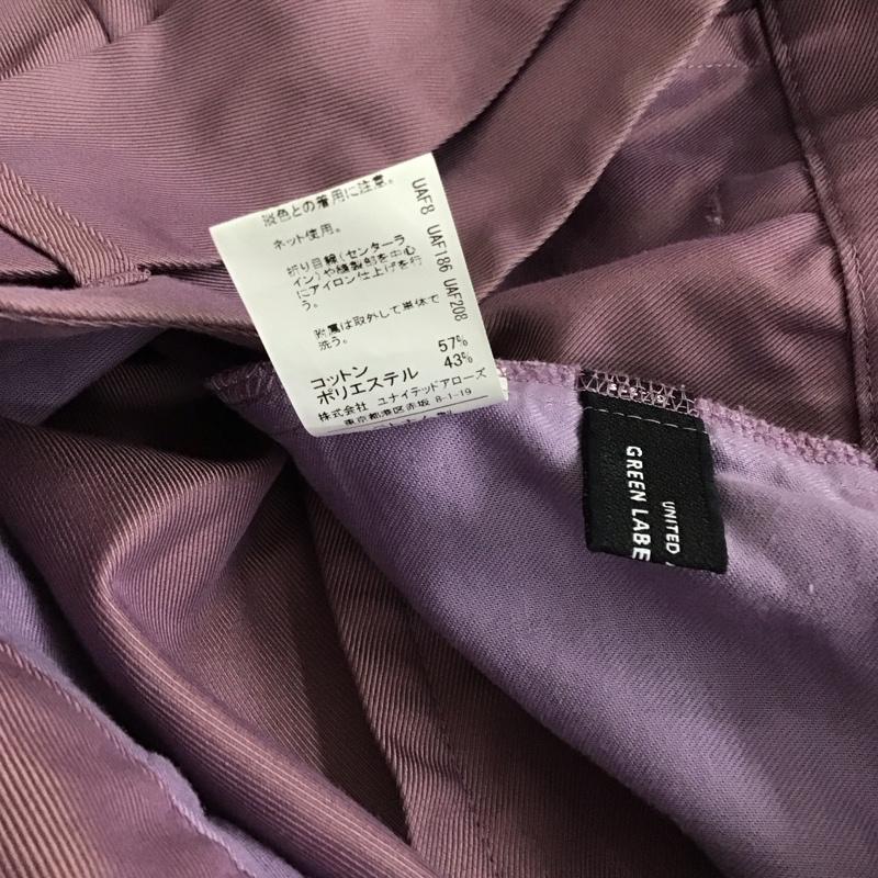 ユナイテッドアローズグリーンレーベルリラクシング UNITED ARROWS green label relaxing パンツ スラックス 3614-199-1968 FM ギャバ バレル パンツ 36 無地 紫 / パープル / purple レディース USED 古着 中古 10156737