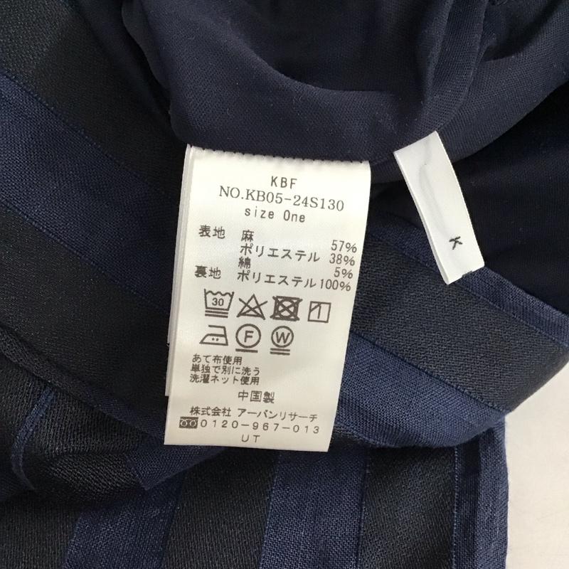 ケービーエフ KBF パンツ ワークパンツ、ペインターパンツ ワイドパンツ カジュアルパンツ ワークパンツ ONE SIZE ストライプ 紺 / ネイビー / navy レディース USED 古着 中古 10156751