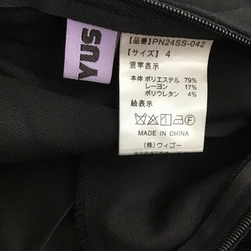 PUNYUS PUNYUS スカート ミニスカート PN24SS-042 ボックスプリーツミニスカート 4 無地 黒 / ブラック / black レディース USED 古着 中古 10156775