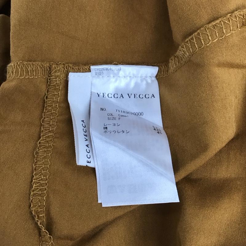 エディットバイイエッカベッカ Editt by YECCA VECCA カットソー 半袖 半袖カットソー プリントTシャツ クルーネックカットソー FREE 無地 キャメル / キャメル / レディース USED 古着 中古 10156792