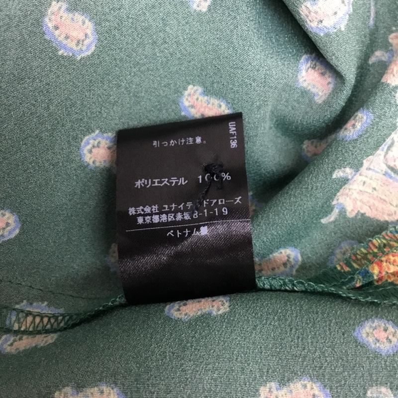 ユナイテッドアローズグリーンレーベルリラクシング UNITED ARROWS green label relaxing シャツ、ブラウス 半袖 半袖シャツ プリントシャツ ポケットシャツ プリント 緑 / グリーン / green レディース USED 古着 中古 10156812