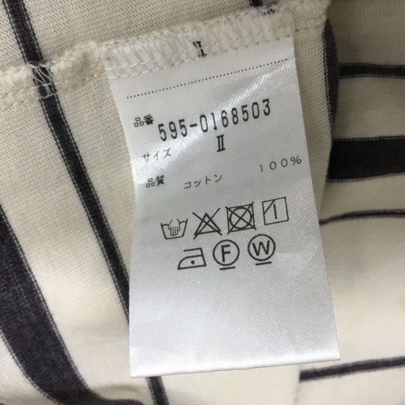 エムエイチエル MHL. Tシャツ 半袖 半袖カットソー プリントTシャツ クルーネックカットソー 2 ボーダー柄 アイボリー / アイボリー / レディース USED 古着 中古 10156843